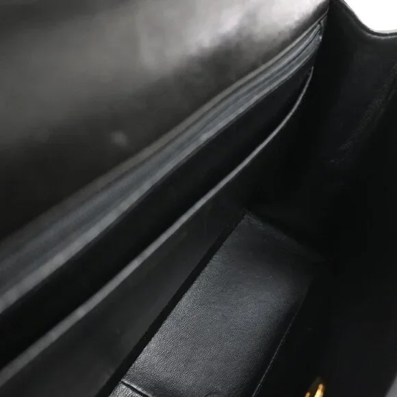 CHANEL CC Matelasse 30 Chain Shoulder Bag Leather Black GHW Vintage 359RF616 - Picture 12 of 16